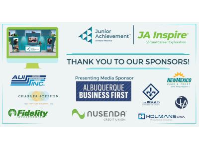 JA Inspire thank you to sponsors with sponsor logos