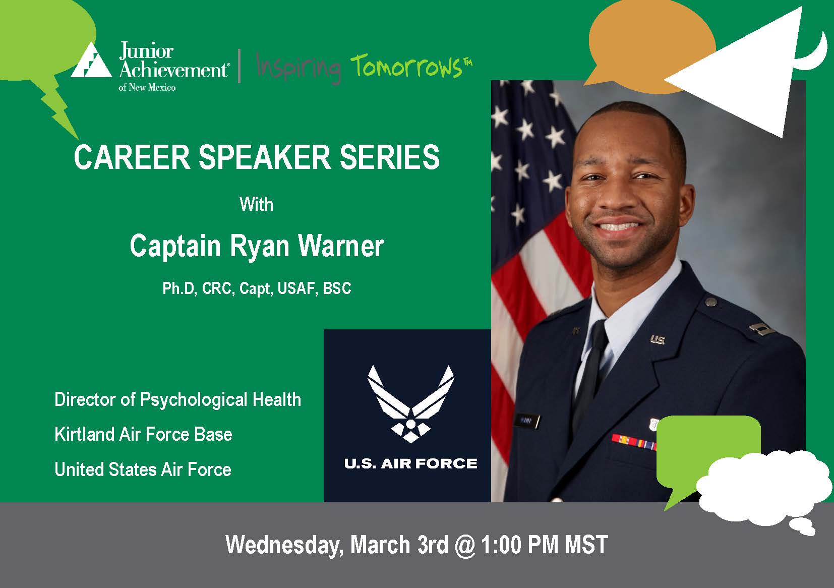 JA Virtual Career Speaker Series NM -Captain Ryan Warner