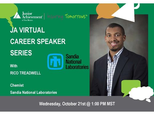 JA Virtual Career Speaker Series NM -Rico Treadwell