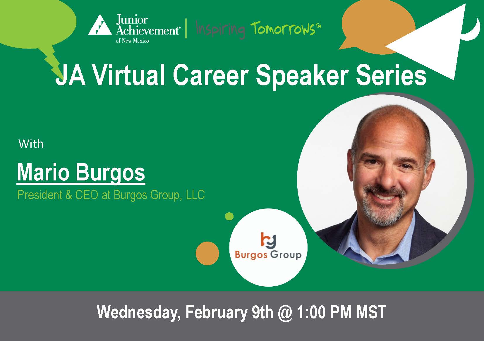 JA Career Speaker Series-Mario Burgos