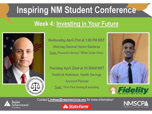 Inspire NM Student Conference 2021 Week 4: NM Attorney General Hector Balderas & Seddrick Robinson