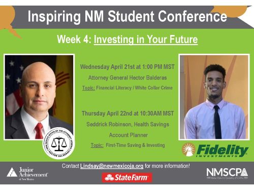 Inspire NM Student Conference 2021 Week 4: NM Attorney General Hector Balderas & Seddrick Robinson