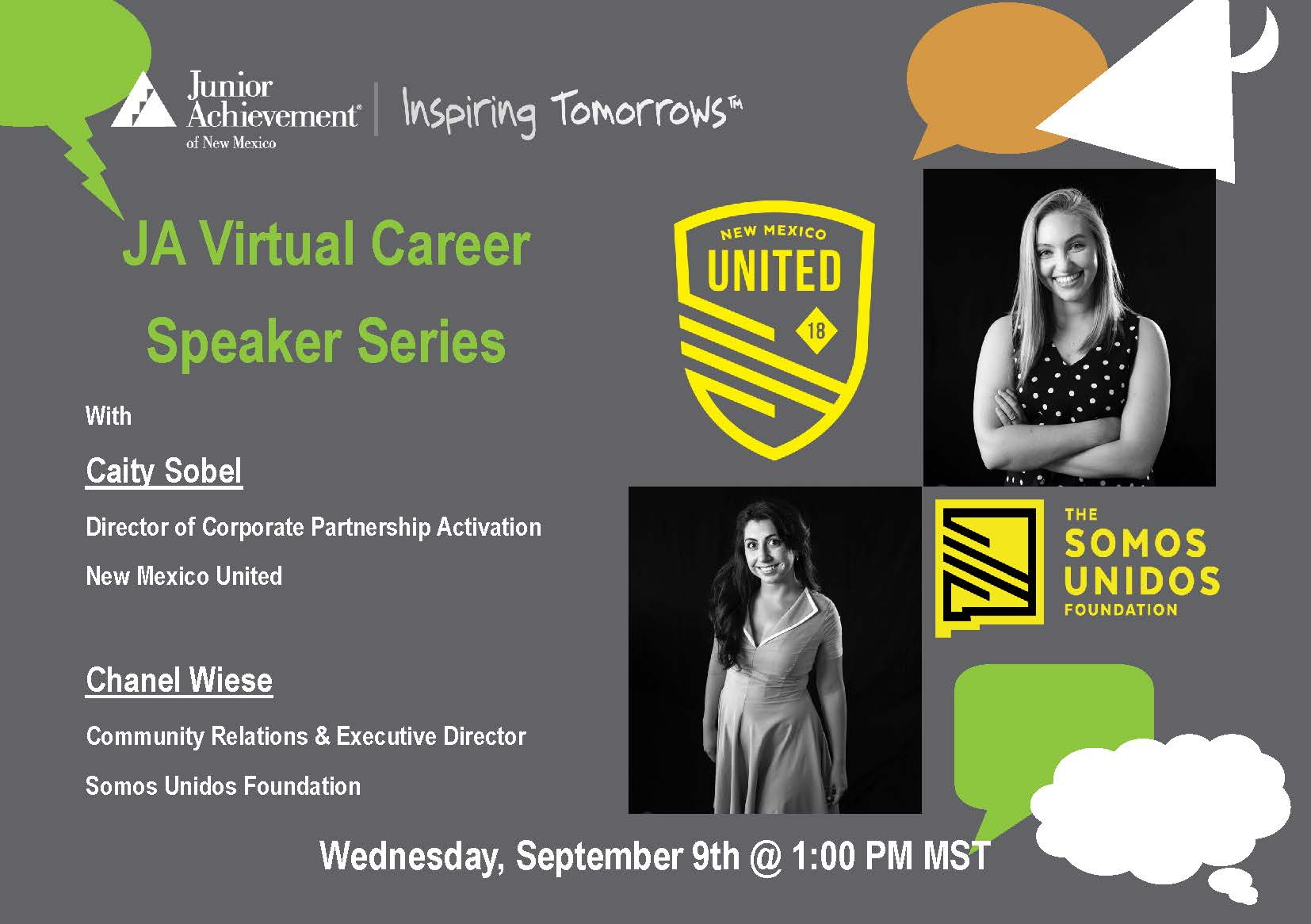 JA Virtual Career Speaker Series NM- Caity Sobel & Chanel Weise