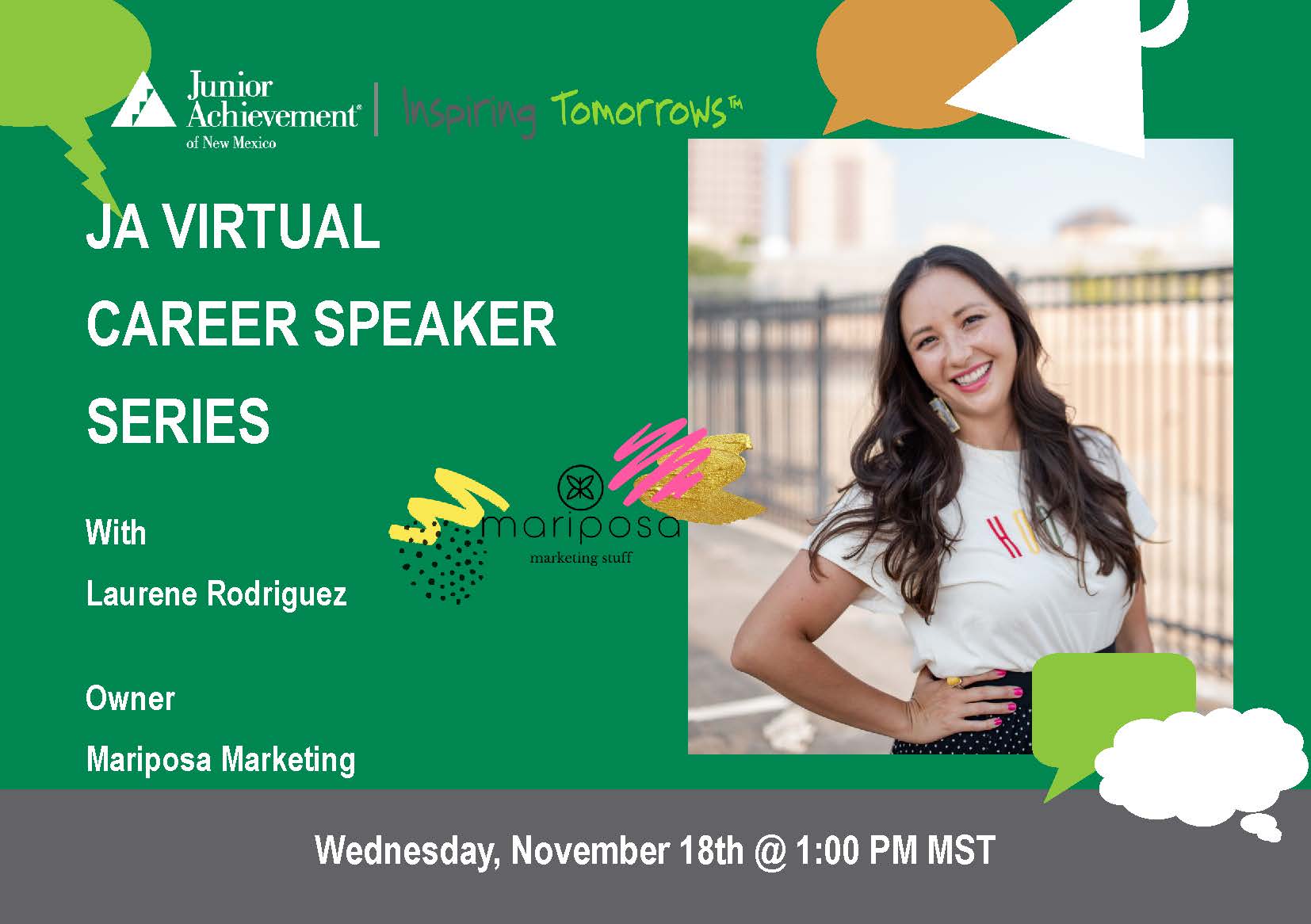JA Virtual Career Speaker Series NM - Laurene Rodriguez