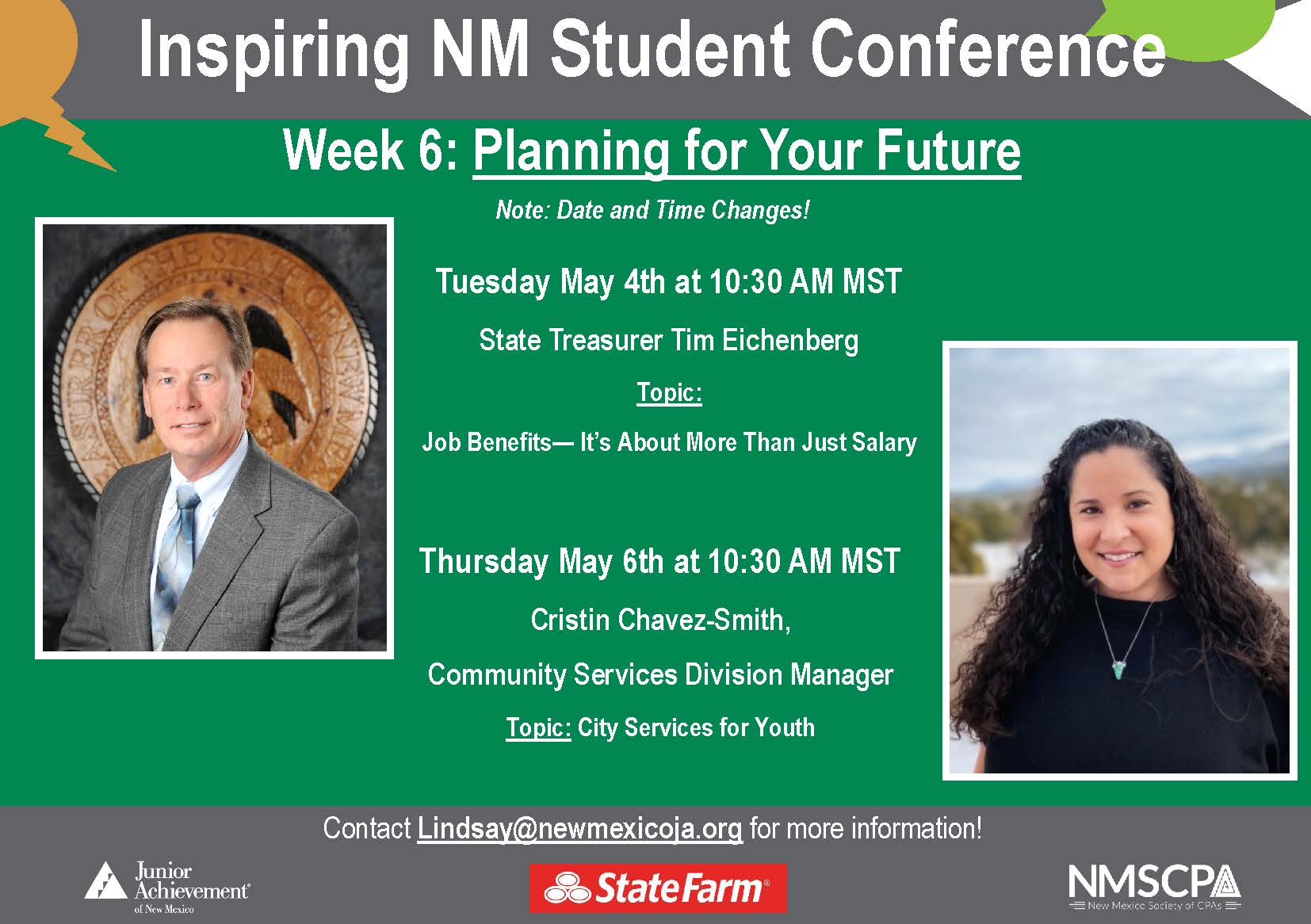 Inspire NM Student Conference 2021 Upcoming Speakers