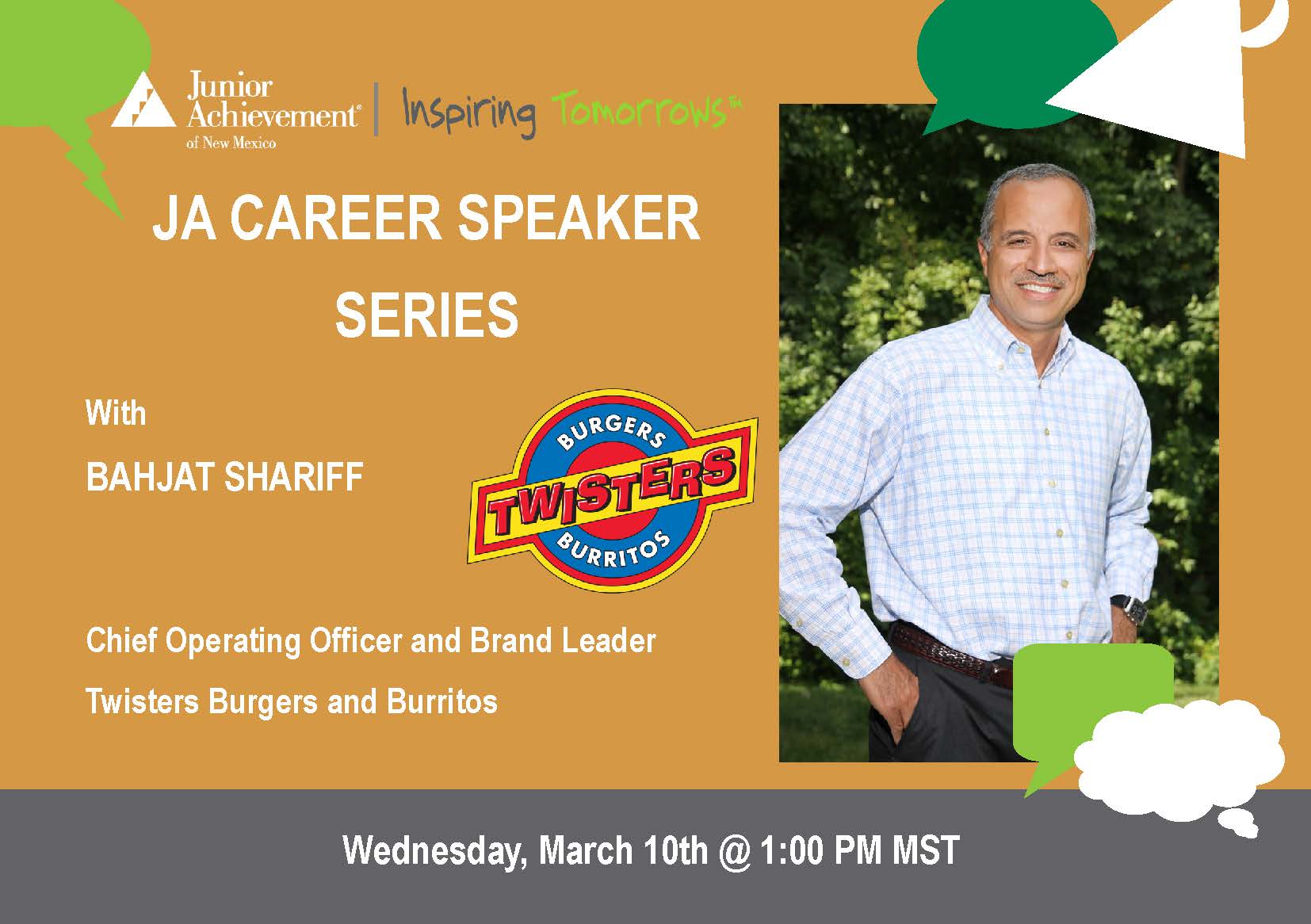 JA Virtual Career Speaker Series NM -Bahjat Shariff
