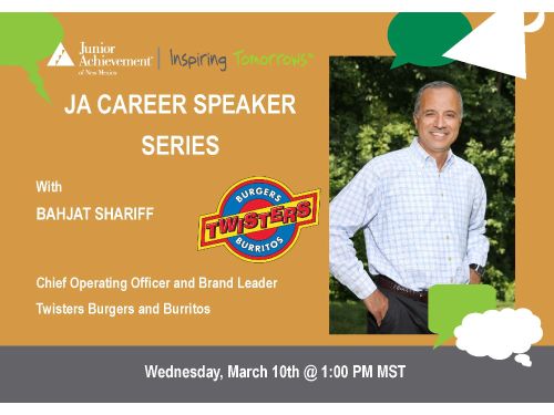 JA Virtual Career Speaker Series NM -Bahjat Shariff