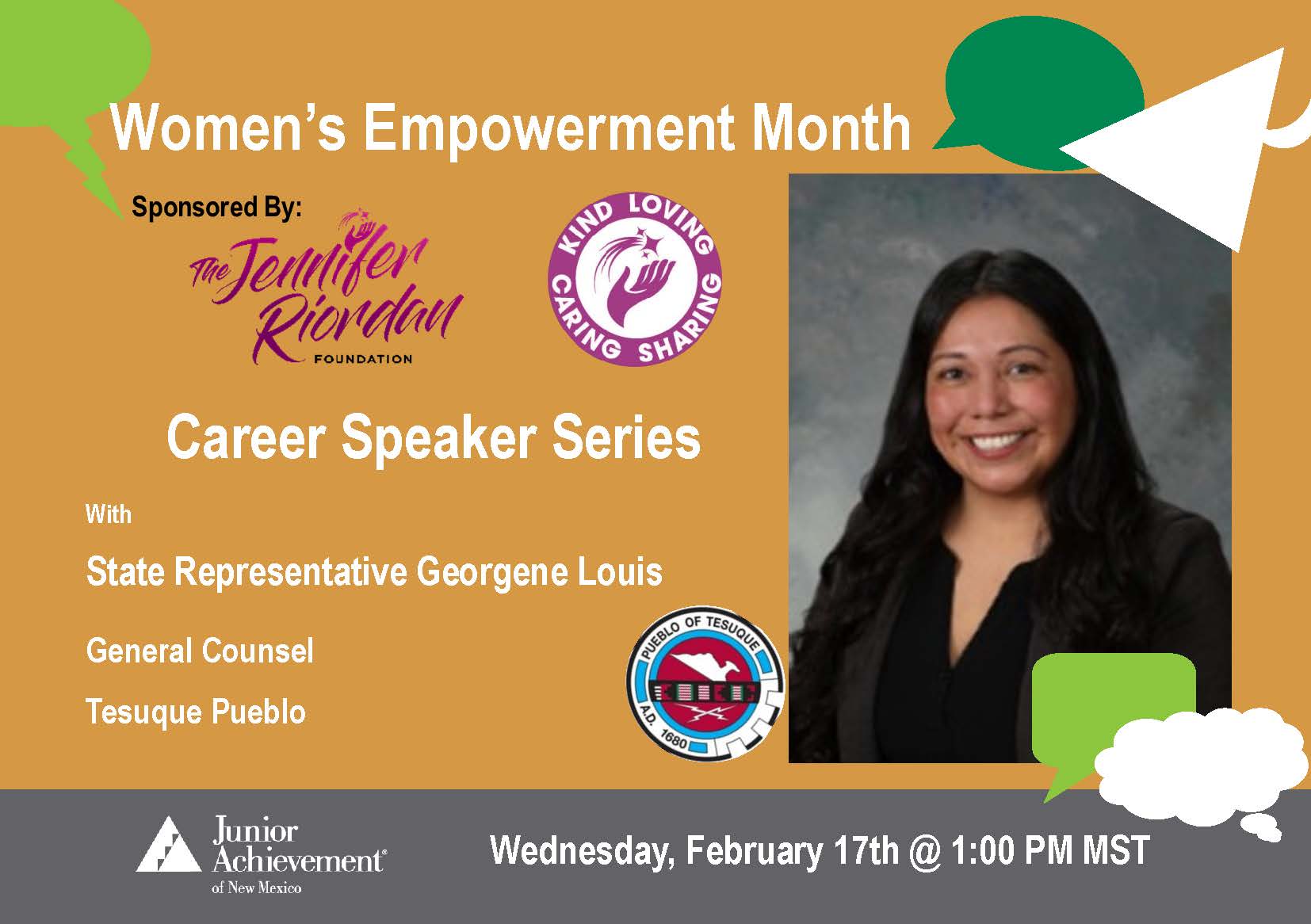 JA Virtual Career Speaker Series NM - State Rep. Georgene Louis