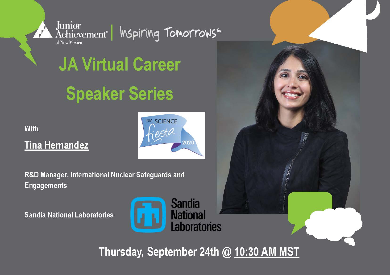 JA Virtual Career Speaker Series NM Special Session -Tina Hernandez